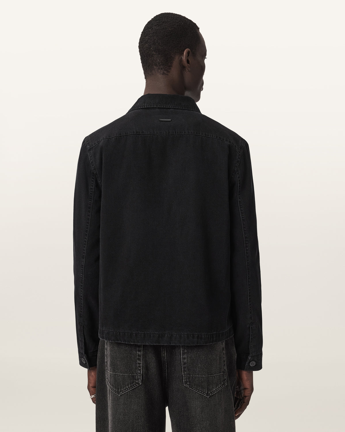 Black Dolwen ls shirt חולצה מכופתרת ארוכה לגברים ALLSAINTS