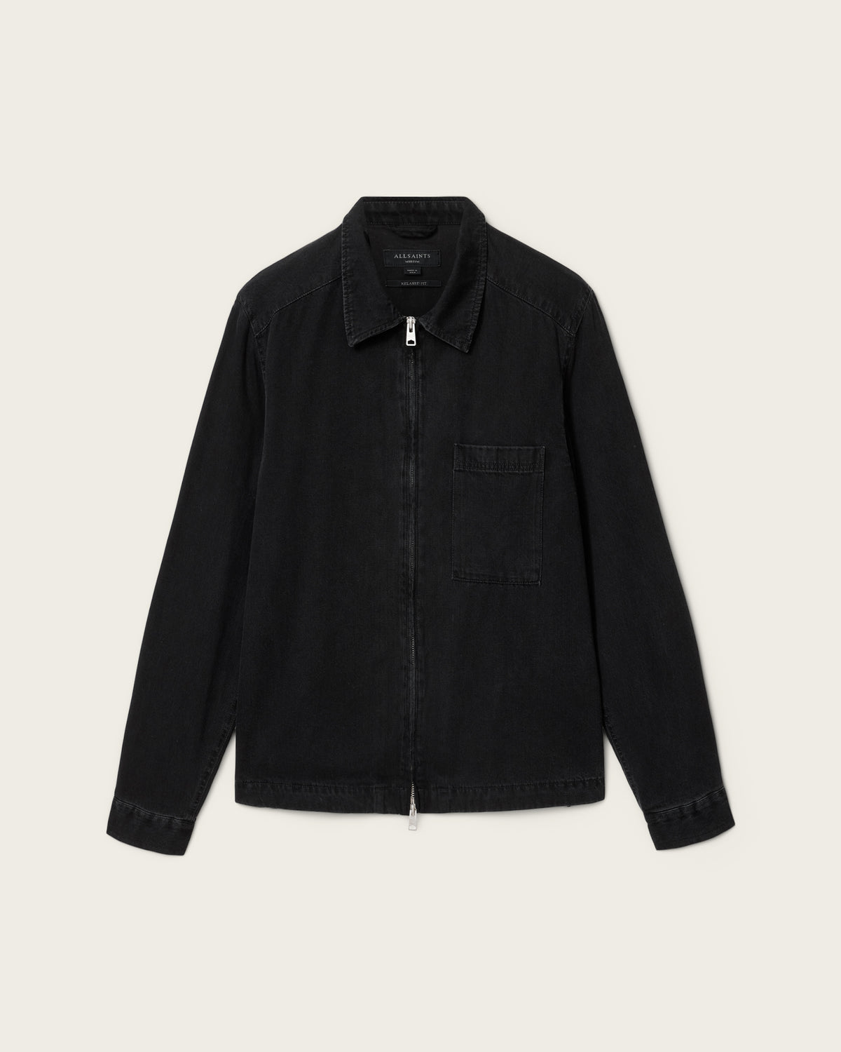 Black Dolwen ls shirt חולצה מכופתרת ארוכה לגברים ALLSAINTS