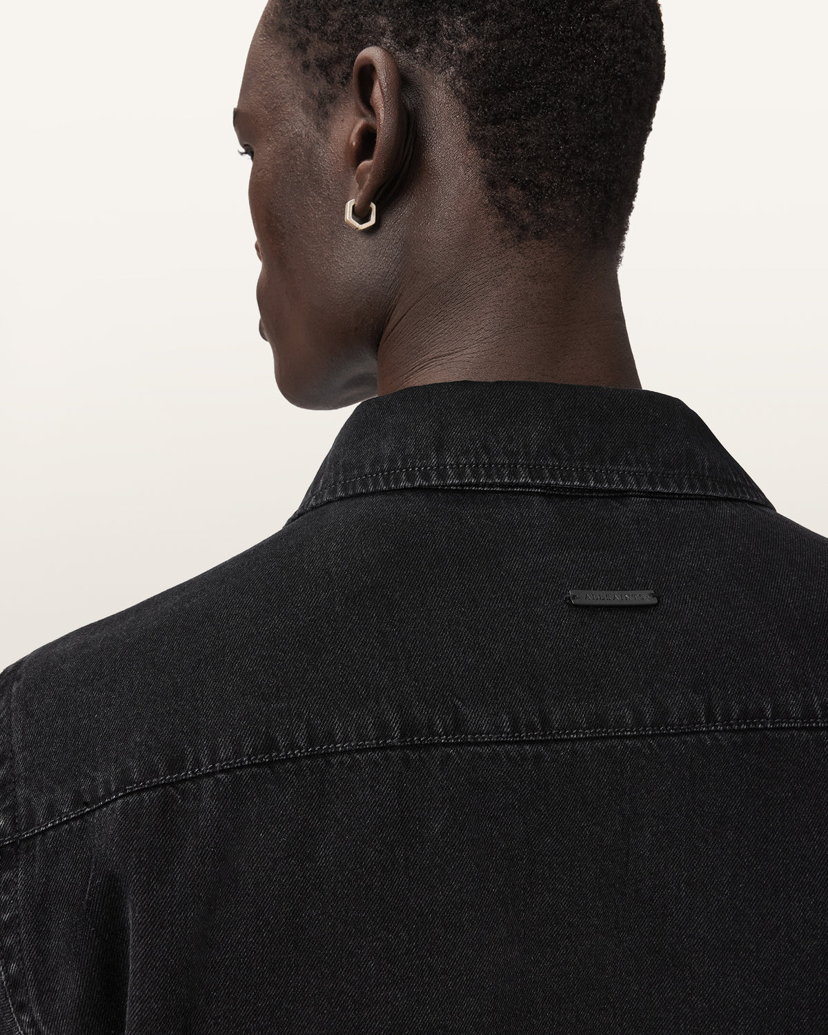 Black Dolwen ls shirt חולצה מכופתרת ארוכה לגברים ALLSAINTS