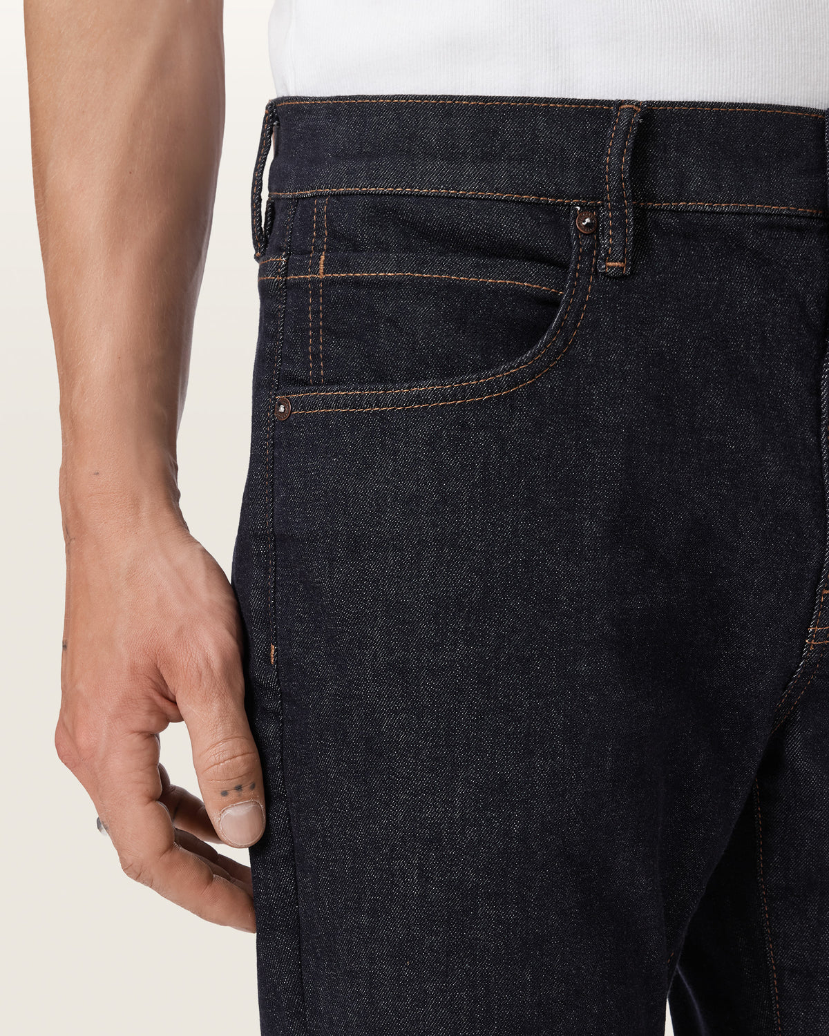 Black ג'ינס ארוך לגברים Sid - Skinny Fit ALLSAINTS