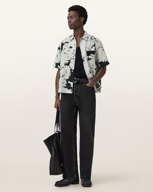 Seashell חולצה מכופתרת קצרה לגברים Girona SS Shirt ALLSAINTS