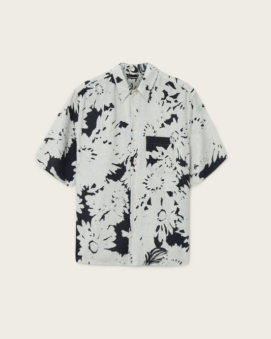 Lavender חולצה מכופתרת קצרה לגברים Girona SS Shirt ALLSAINTS