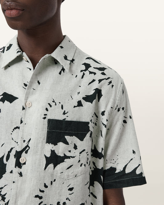 Seashell חולצה מכופתרת קצרה לגברים Girona SS Shirt ALLSAINTS