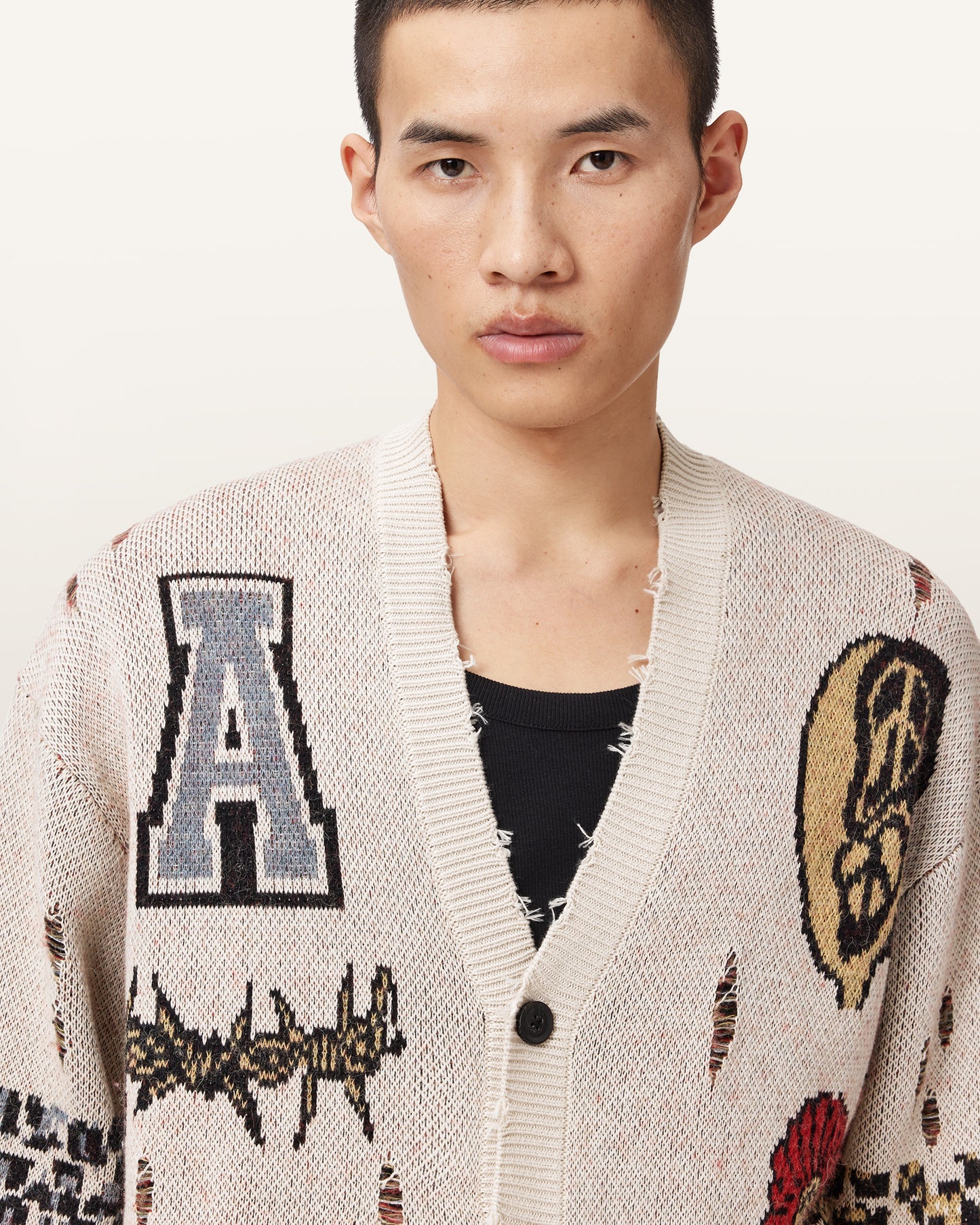 Seashell קרדיגן לגברים Foxx Cardigan ALLSAINTS