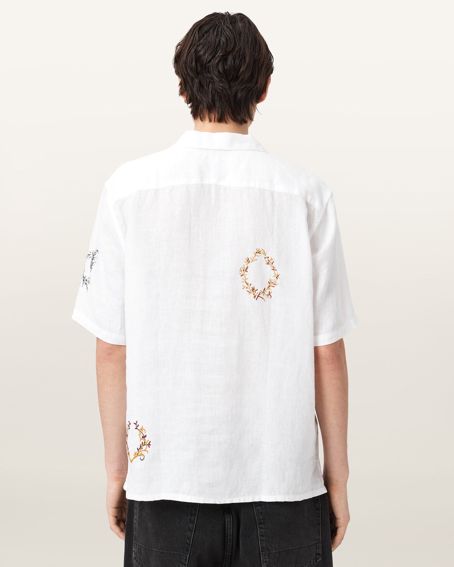 Seashell חולצה מכופתרת קצרה לגברים Deck ALLSAINTS