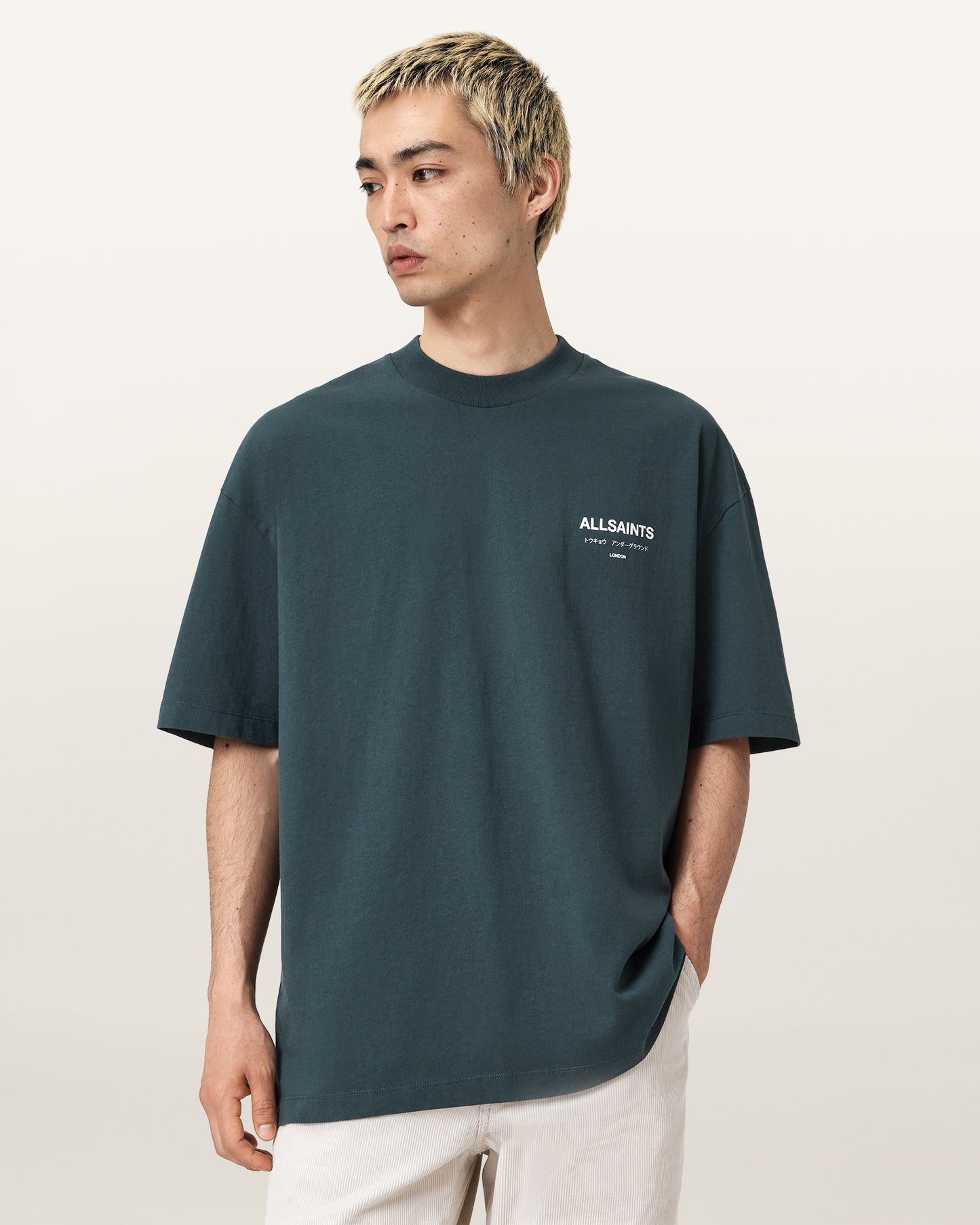 Seashell טי שירט קצרה לגברים Washed Tee ALLSAINTS
