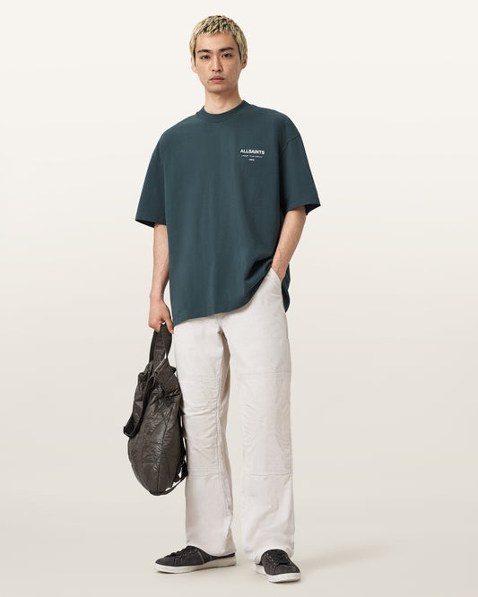 Antique White טי שירט קצרה לגברים Washed Tee ALLSAINTS