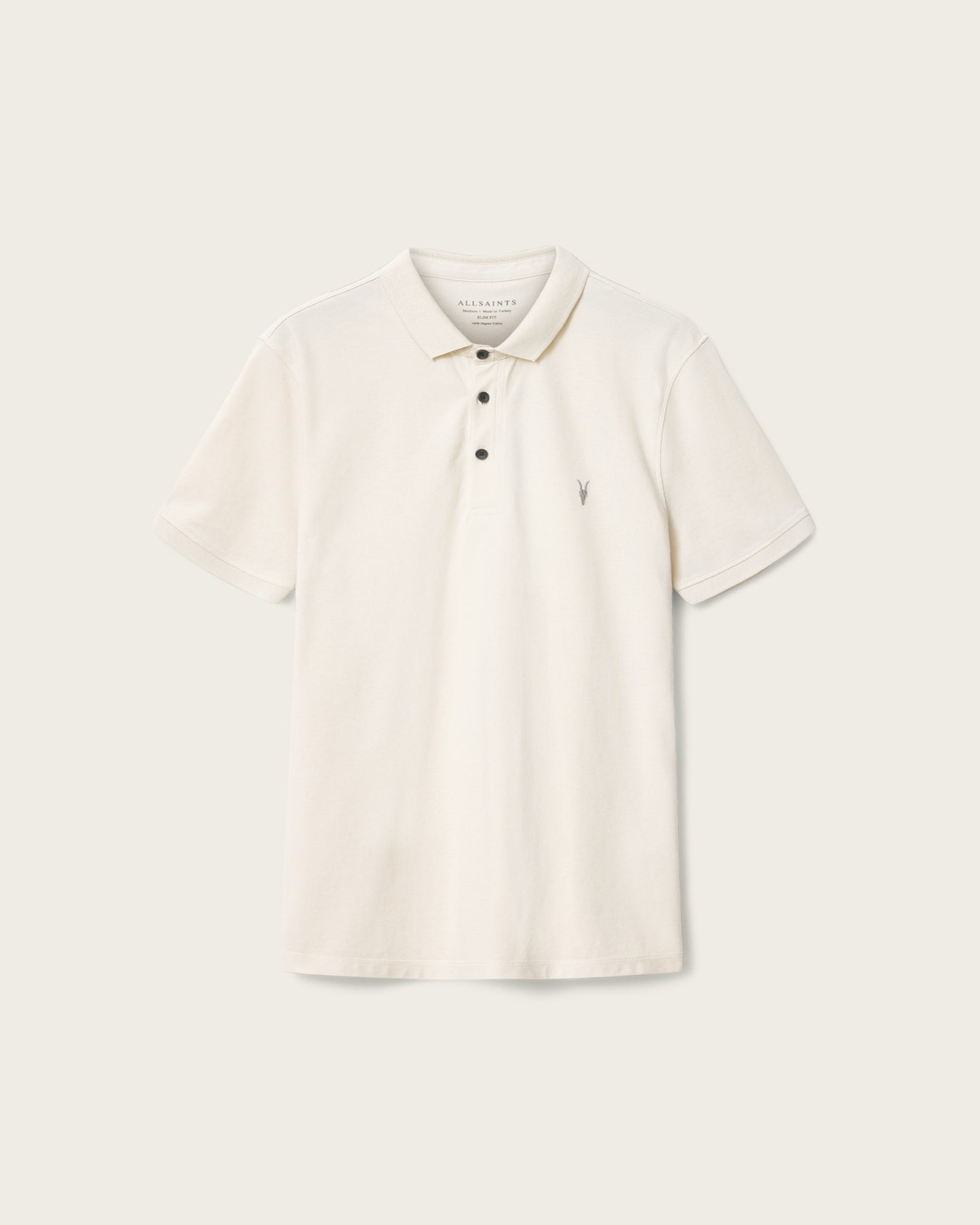 Antique White חולצת פולו קצרה לגברים Essential ALLSAINTS