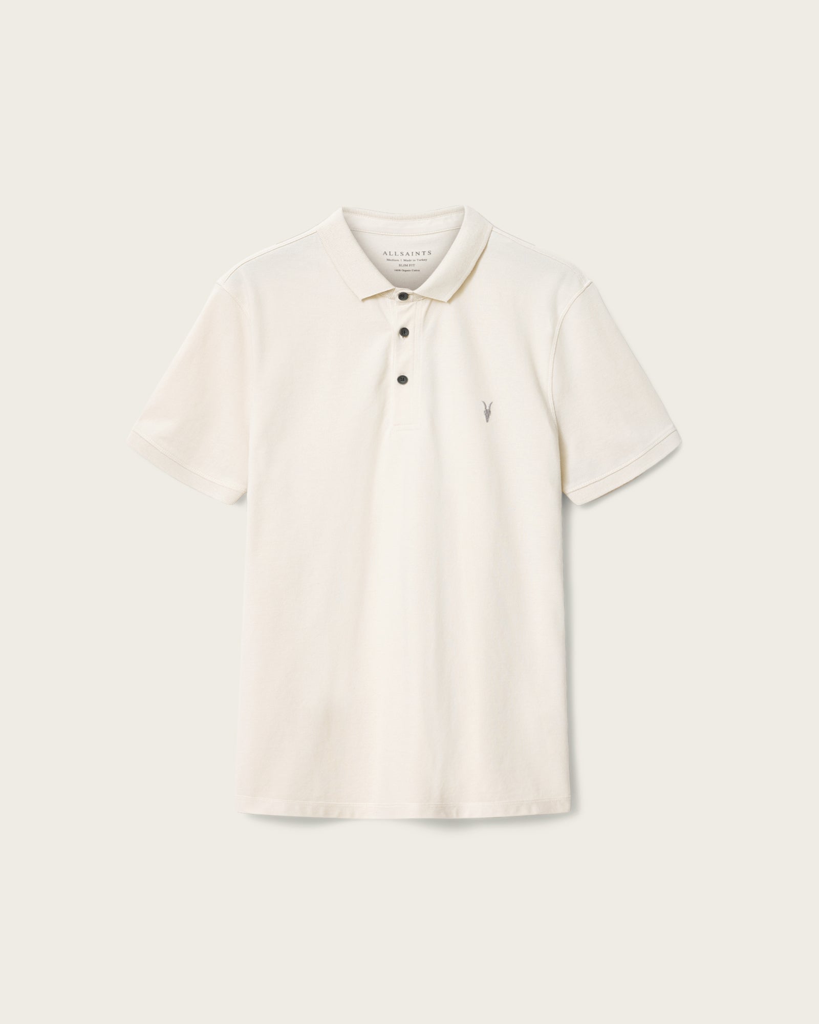 Antique White חולצת פולו קצרה לגברים Essential ALLSAINTS