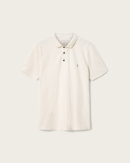 Antique White חולצת פולו קצרה לגברים Essential ALLSAINTS