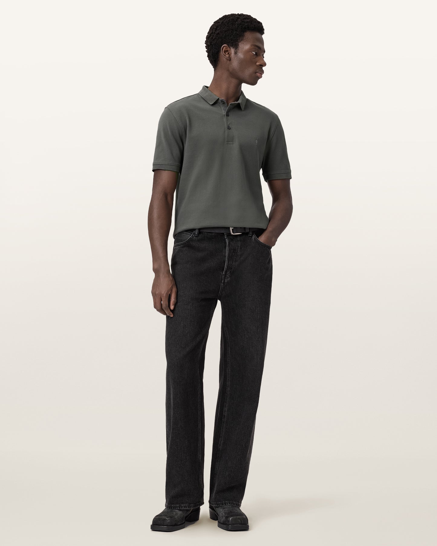 Antique White מארז 2 חולצות פולו קצרות לגברים Reform ALLSAINTS