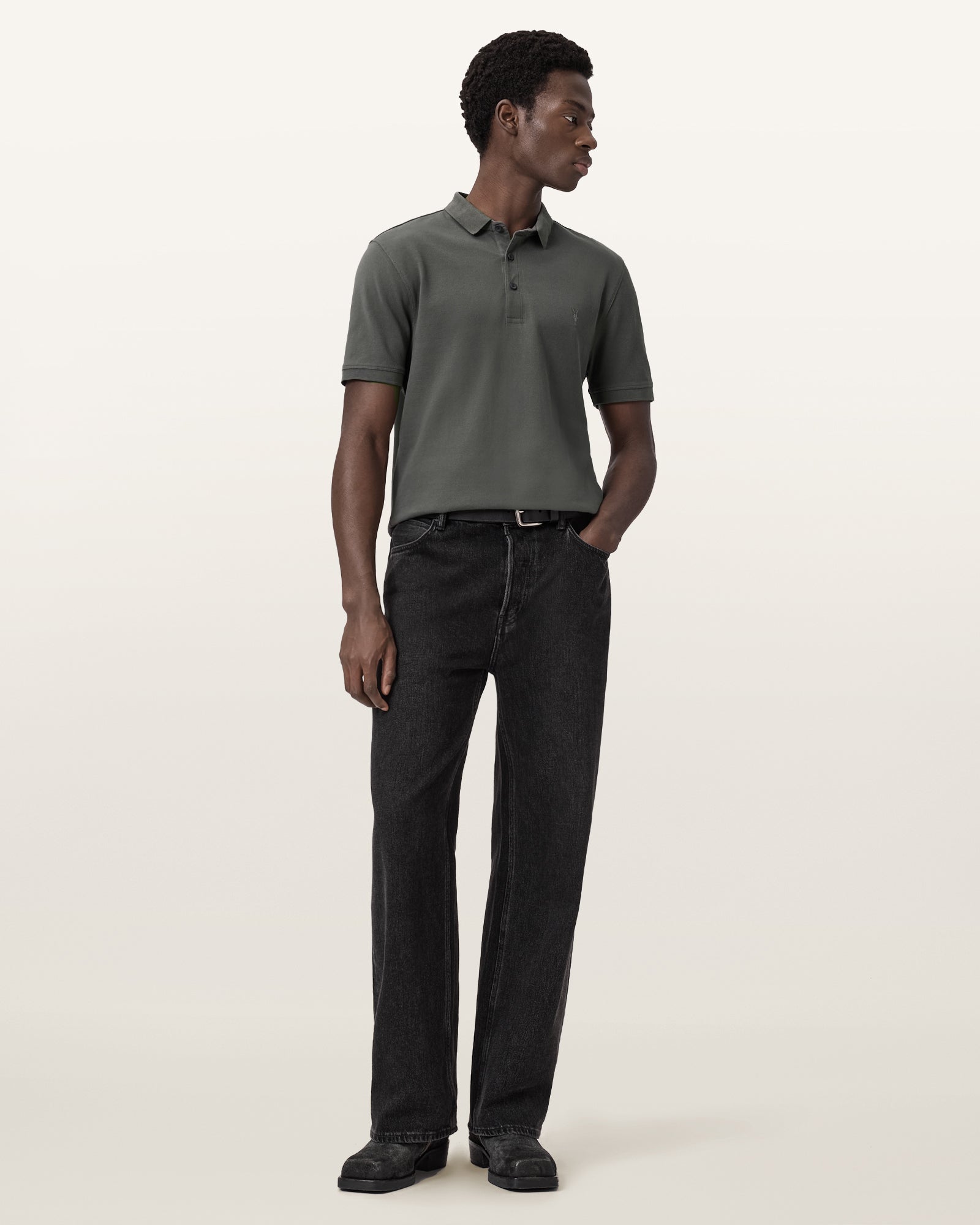 Antique White מארז 2 חולצות פולו קצרות לגברים Reform ALLSAINTS