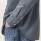 Dim Gray חולצה מכופתרת ארוכה לגברים Melrose ALLSAINTS