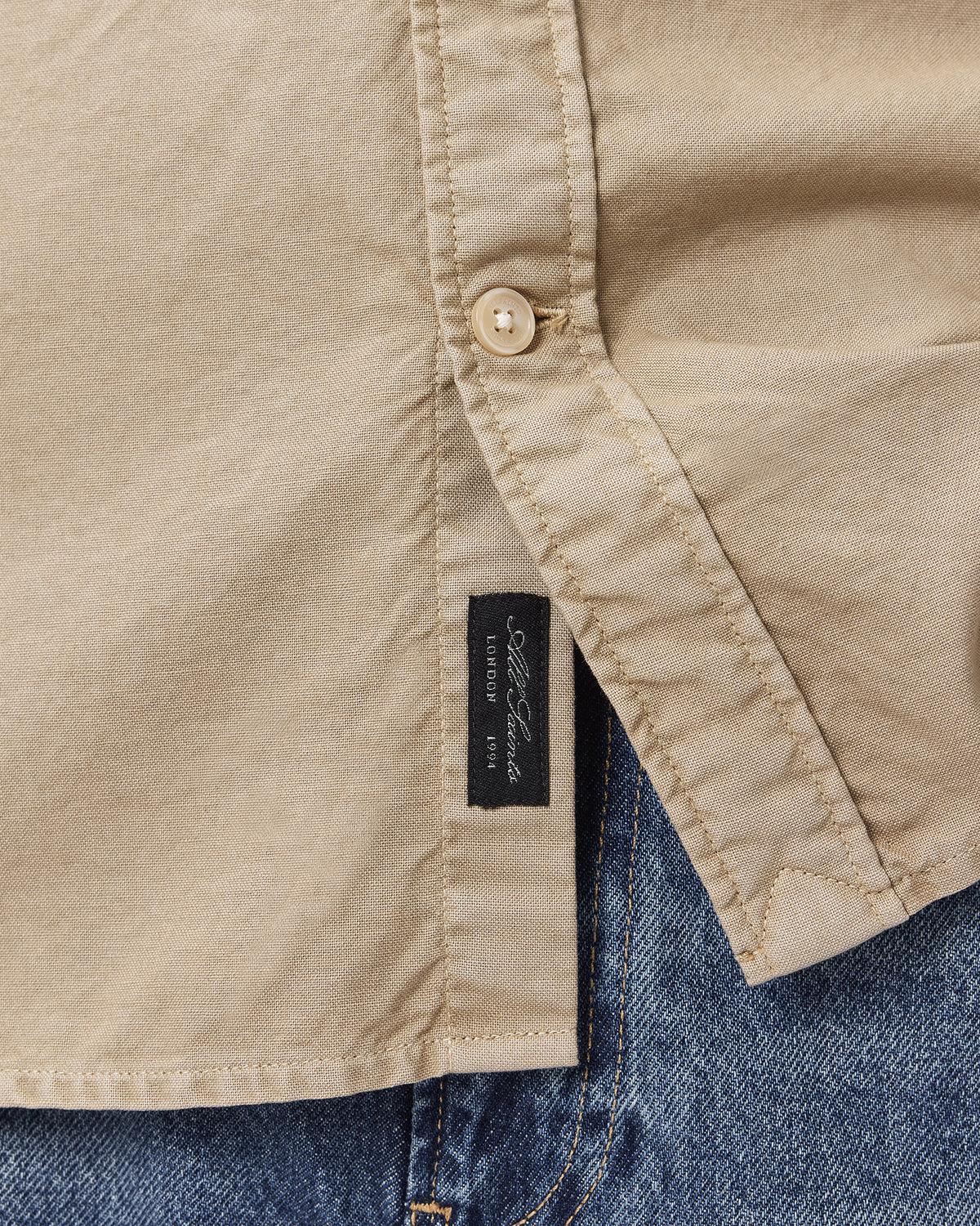 Dark Gray חולצה מכופתרת לגברים Melrose ALLSAINTS