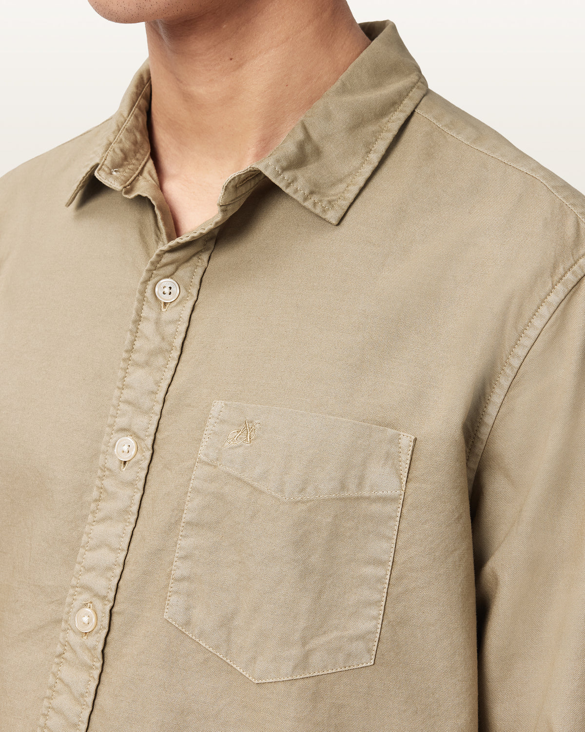 Tan חולצה מכופתרת לגברים Melrose ALLSAINTS