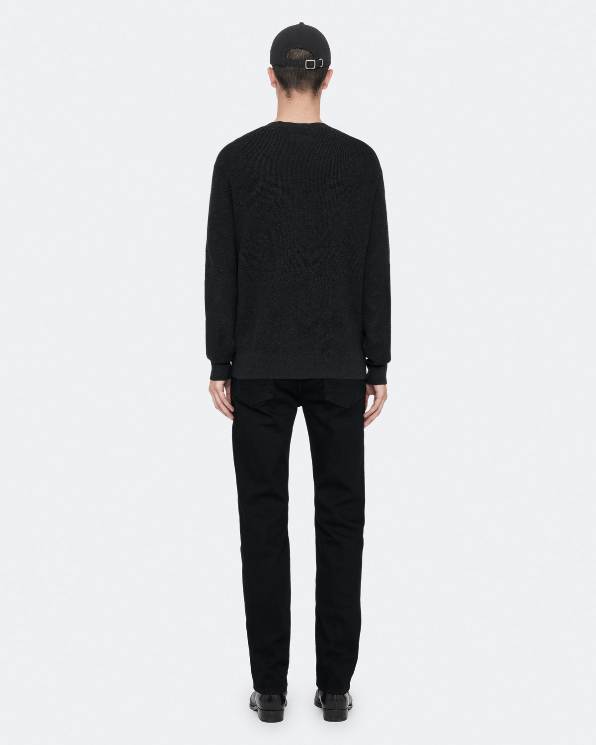 Black סוודר לגברים Aspen Crew ALLSAINTS APPAREL
