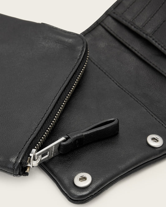 Dark Slate Gray ארנק עור לגברים Luka Bifold ALLSAINTS