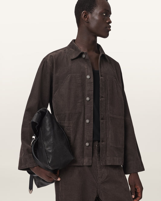 Dark Slate Gray ג'קט קורדרוי לגברים Mukesh ALLSAINTS