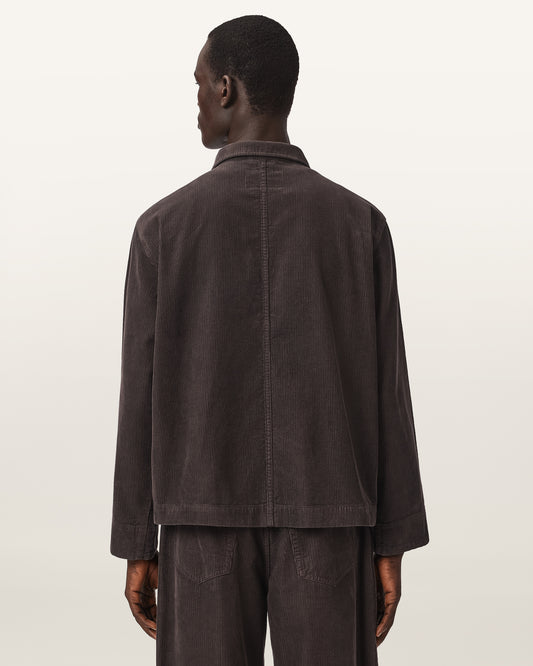 Dark Slate Gray ג'קט קורדרוי לגברים Mukesh ALLSAINTS