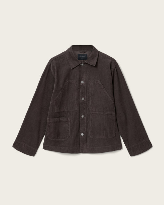 Dark Slate Gray ג'קט קורדרוי לגברים Mukesh ALLSAINTS