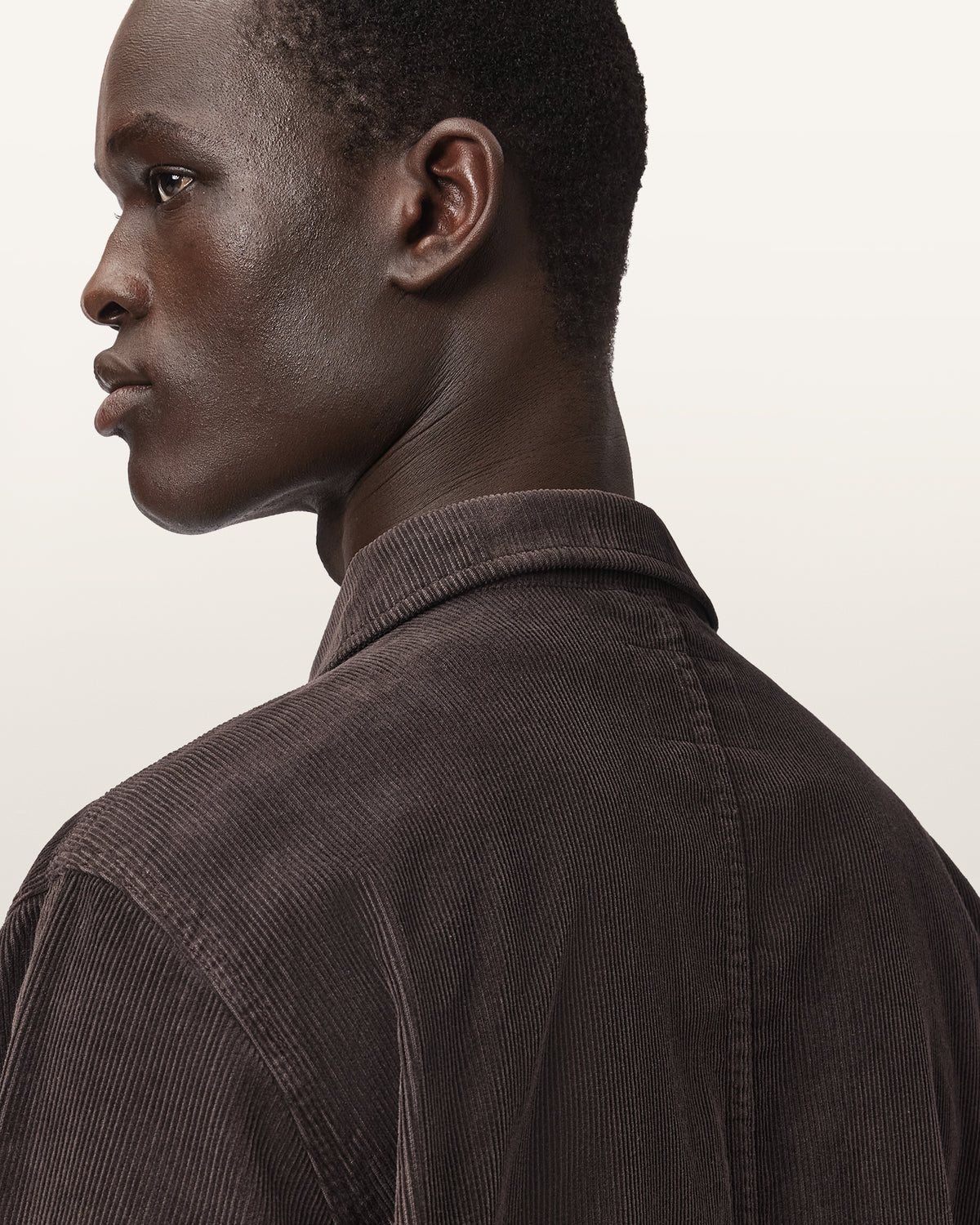 Dark Slate Gray ג'קט קורדרוי לגברים Mukesh ALLSAINTS