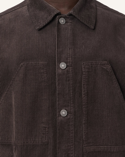 Dark Slate Gray ג'קט קורדרוי לגברים Mukesh ALLSAINTS