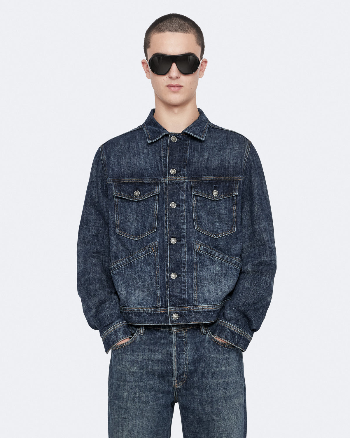 Dark Slate Gray ג'קט לגברים Regular Trucker ALLSAINTS
