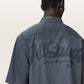 Dark Slate Gray חולצה מכופתרת קצרה לגברים Circe ALLSAINTS