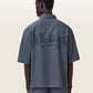 Dim Gray חולצה מכופתרת קצרה לגברים Circe ALLSAINTS