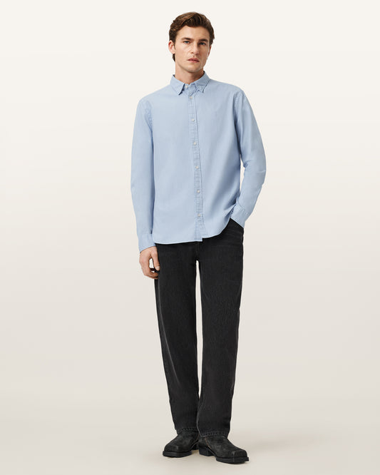 Antique White חולצה מכופתרת ארוכה לגברים Hawthorne ALLSAINTS