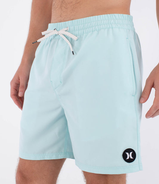Light Gray בגד ים קצר לגברים Manner Volley Icon Solid 17" HURLEY