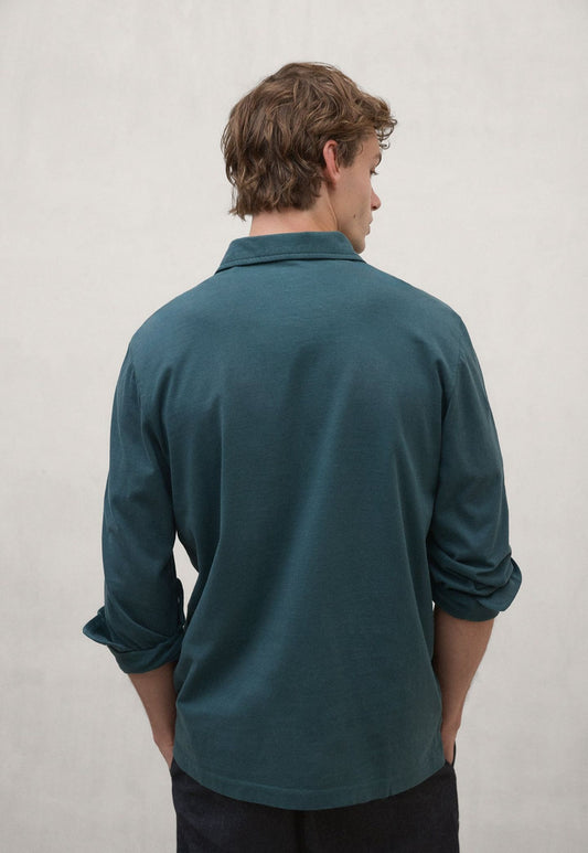 Light Gray חולצת פולו ארוכה Ecoalf Patrick לגברים ECOALF