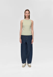 Dark Slate Gray גופיית סריג לנשים Lila Tank Top MINIMUM