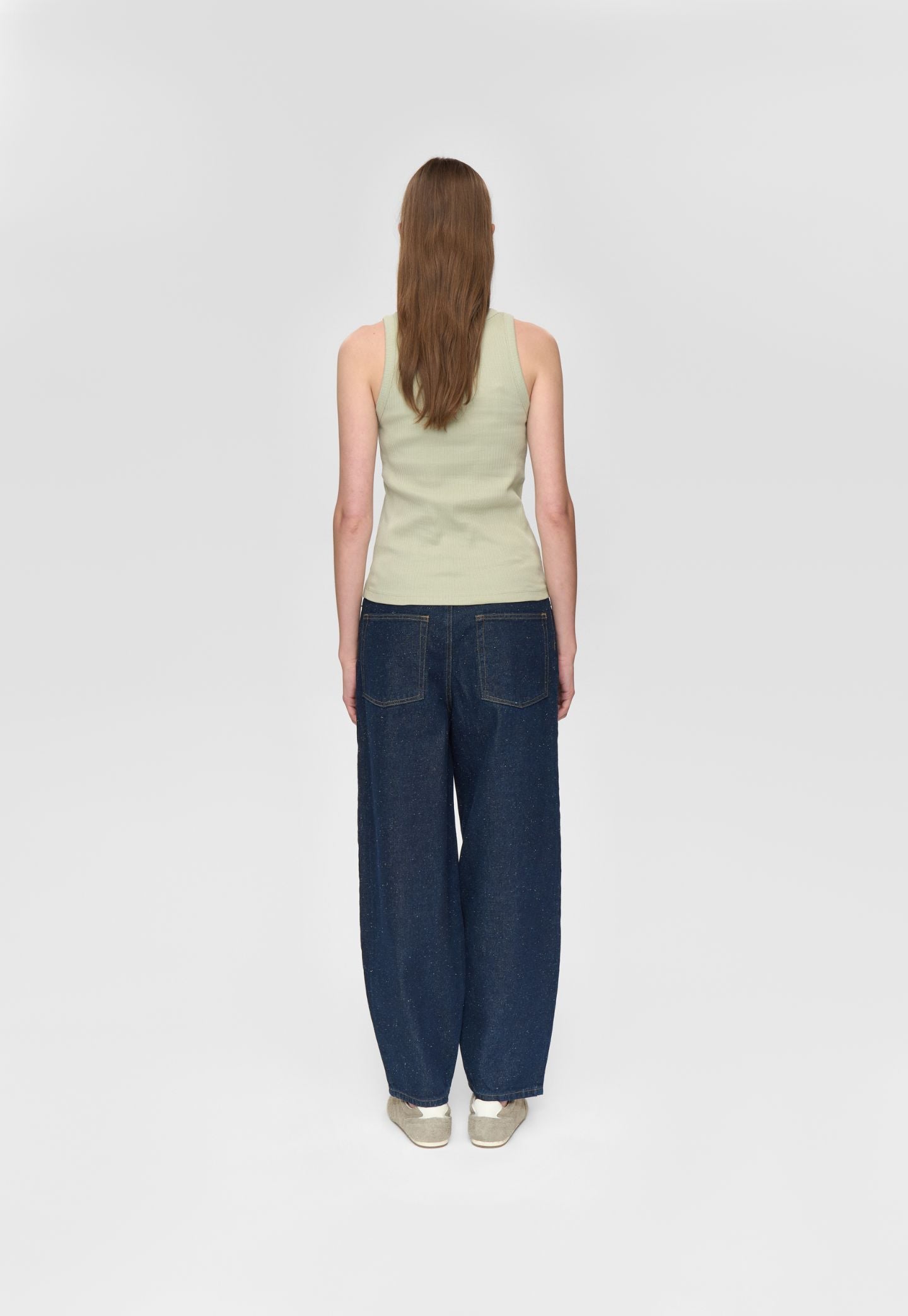 Dark Slate Gray גופיית סריג לנשים Lila Tank Top MINIMUM