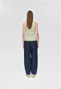 Dark Slate Gray גופיית סריג לנשים Lila Tank Top MINIMUM