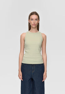 Dark Slate Gray גופיית סריג לנשים Lila Tank Top MINIMUM