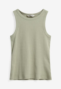Dark Gray גופיית סריג לנשים Lila Tank Top MINIMUM
