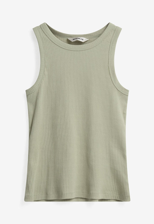 Dark Gray גופיית סריג לנשים Lila Tank Top MINIMUM