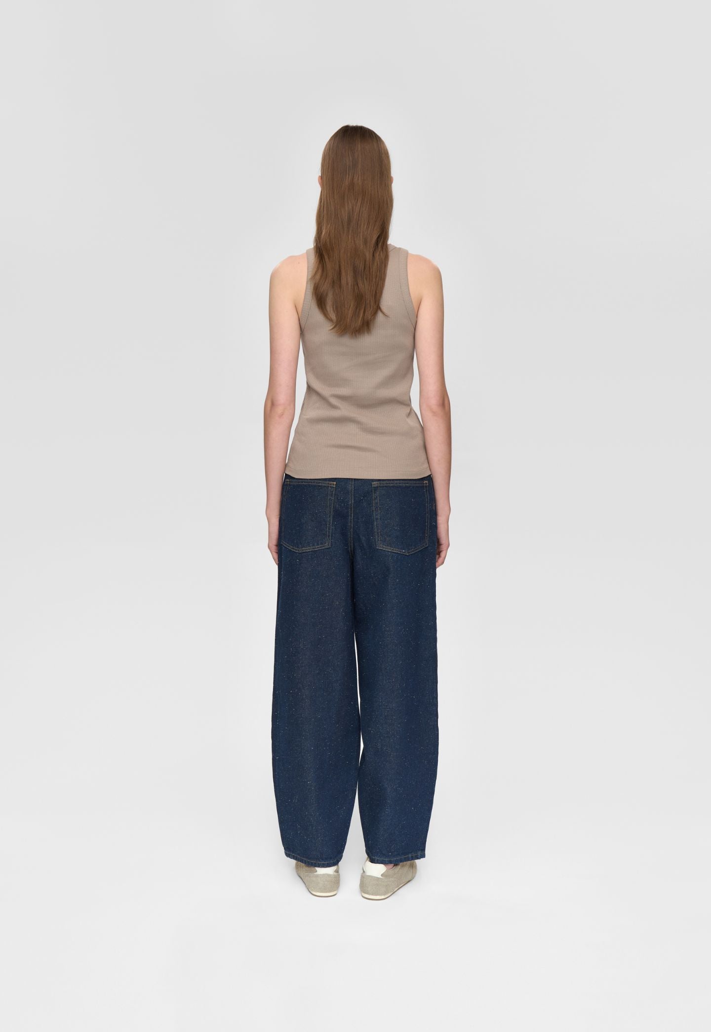 Dark Slate Gray גופיית סריג לנשים Lila Tank Top MINIMUM