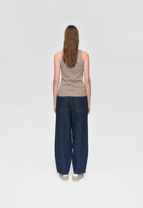Dark Slate Gray גופיית סריג לנשים Lila Tank Top MINIMUM