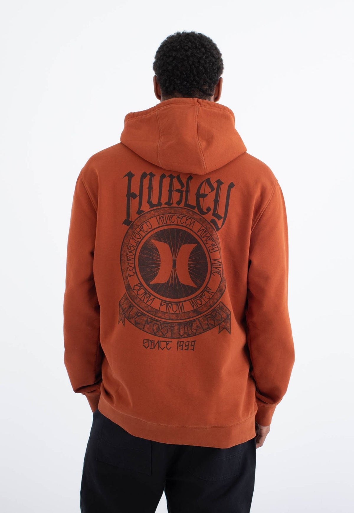 White Smoke קפוצ'ון Built Live Fast לגברים HURLEY