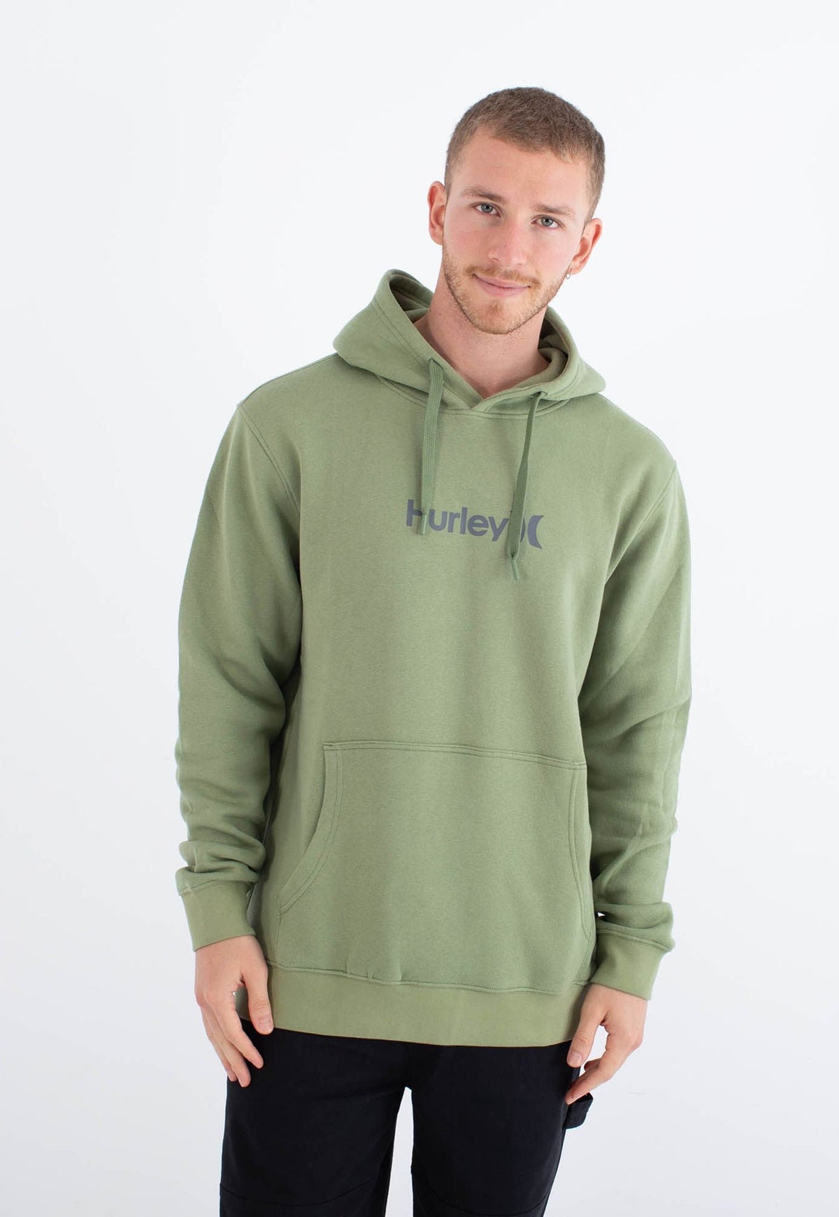 White Smoke קפוצ'ון Fleece Top Printing Press O & O לגברים HURLEY