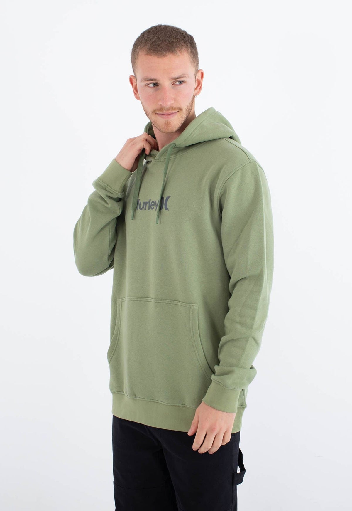 White Smoke קפוצ'ון Fleece Top Printing Press O & O לגברים HURLEY
