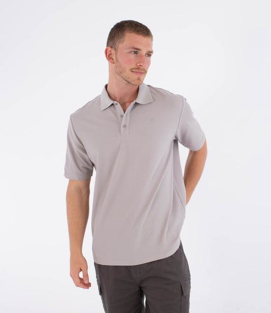 Dark Gray חולצת פולו קצרה לגברים Icon Polo HURLEY