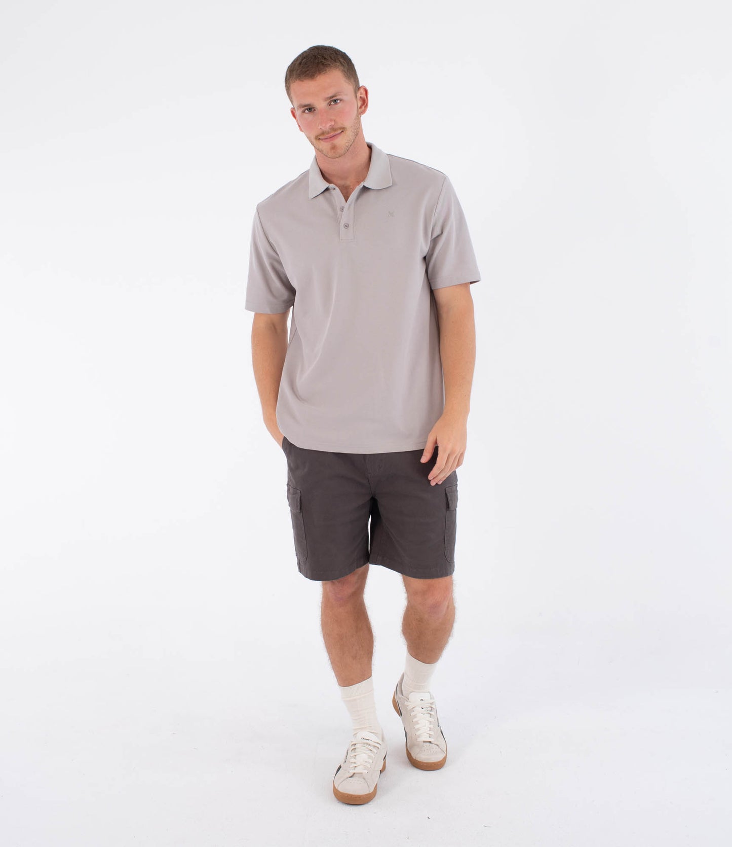 Lavender חולצת פולו קצרה לגברים Icon Polo HURLEY