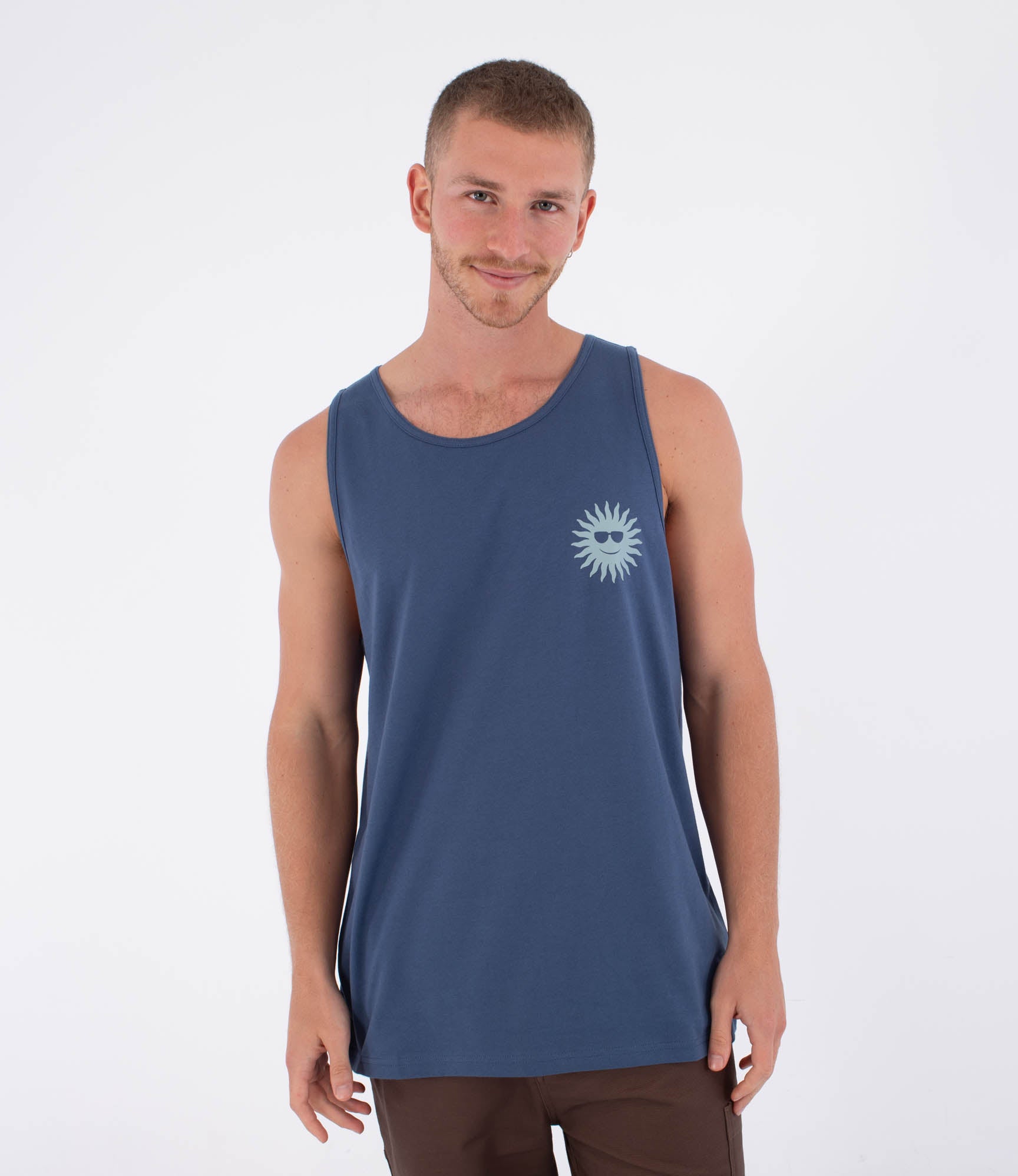 Dark Slate Gray גופייה לגברים Printing Press Fomo Tank HURLEY