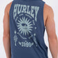 Dark Slate Gray גופייה לגברים Printing Press Fomo Tank HURLEY