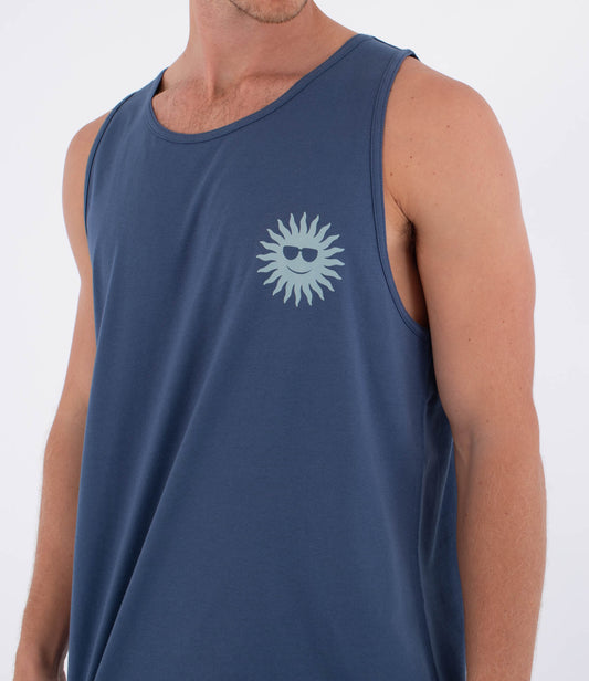 Dark Slate Gray גופייה לגברים Printing Press Fomo Tank HURLEY