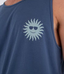 Dark Slate Gray גופייה לגברים Printing Press Fomo Tank HURLEY