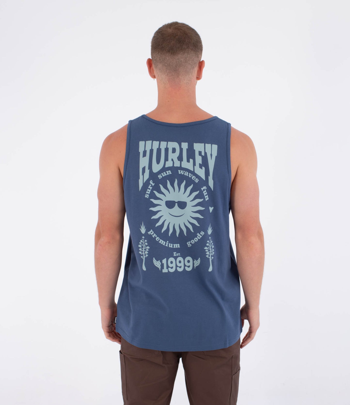 Lavender גופייה לגברים Printing Press Fomo Tank HURLEY
